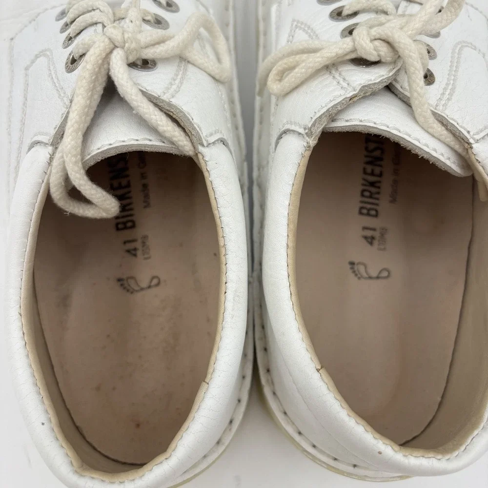 Birkenstock white leather