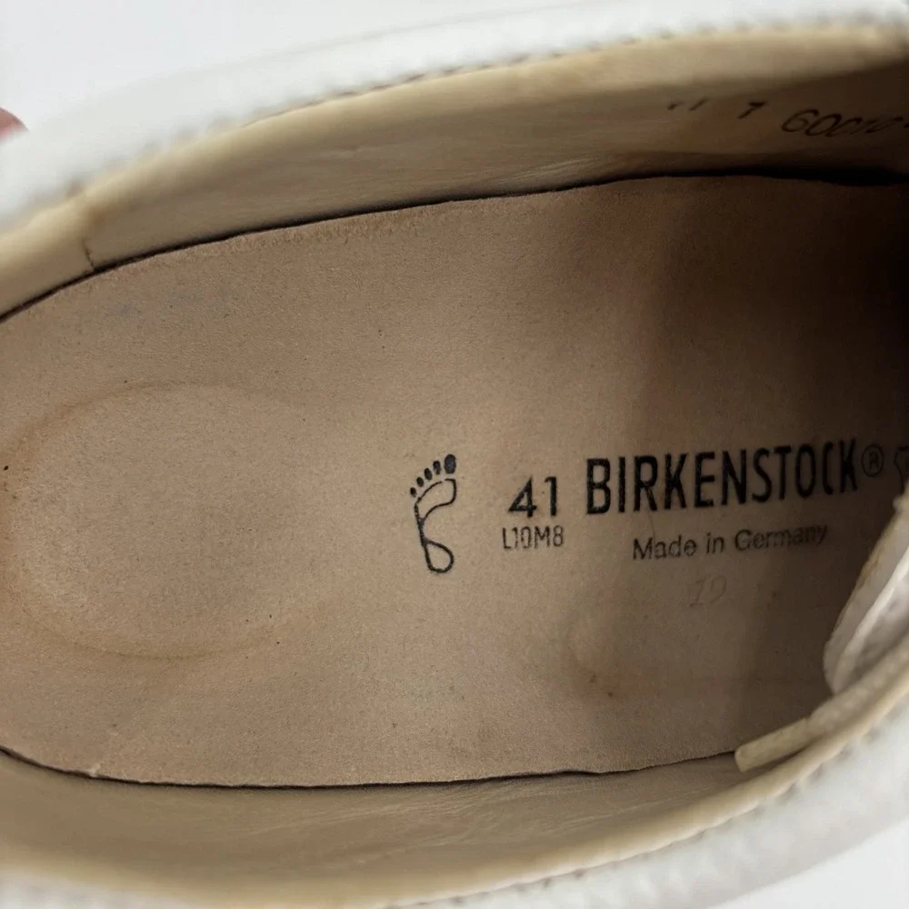 Birkenstock white leather
