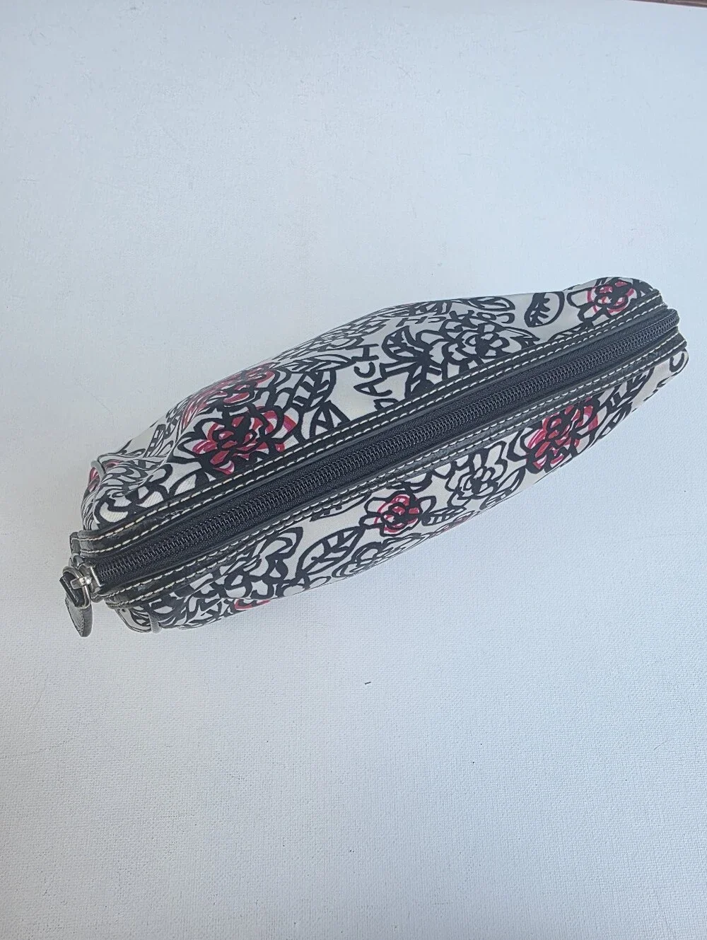 Coach Poppy Graffiti  Floral Zip Cosmetic Pouch Clutch