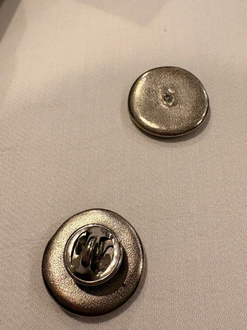 CHANEL Black and Gold Round CC Logo Buttons