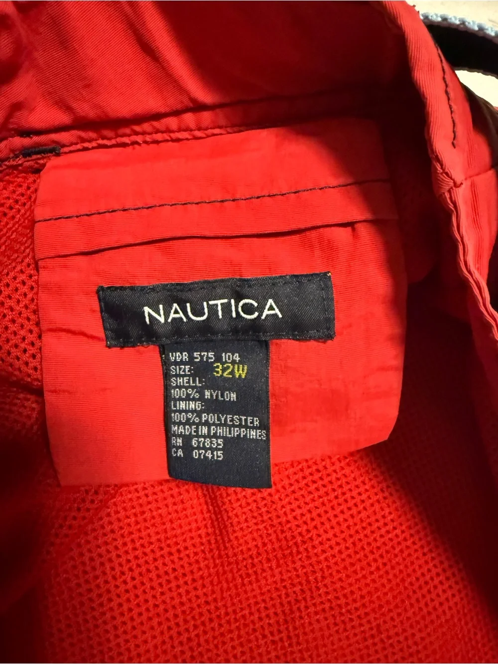 Nautica Red Men's Cargo Board Shorts with Navy Belt