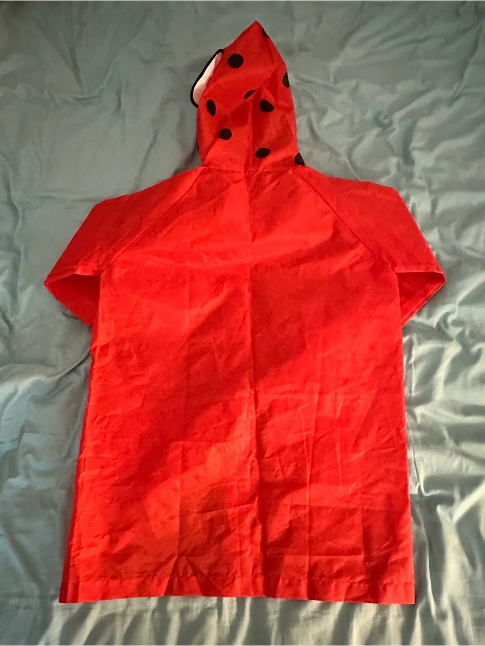 Kid’s Raincoat Red with Hood New-Size M(8/10)