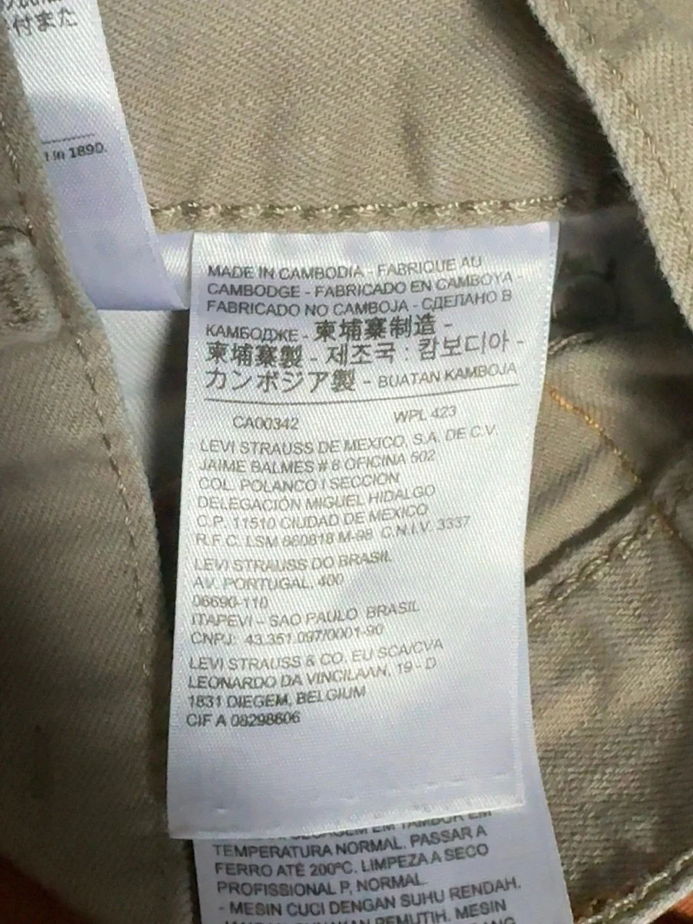 Levis pocket tone