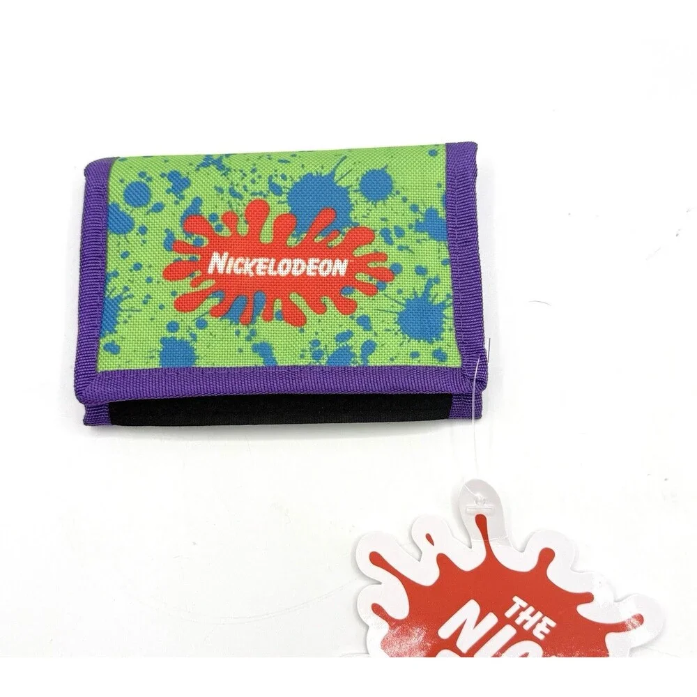 Nickelodeon Splat Retro Style Tri Fold Wallet The Nick Box Culturefly NEW W/Tag