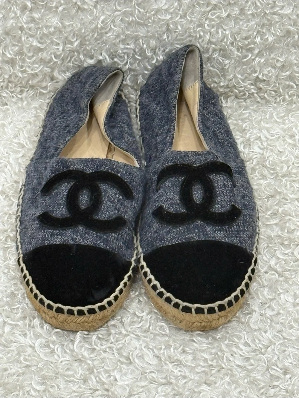 CHANEL grey black