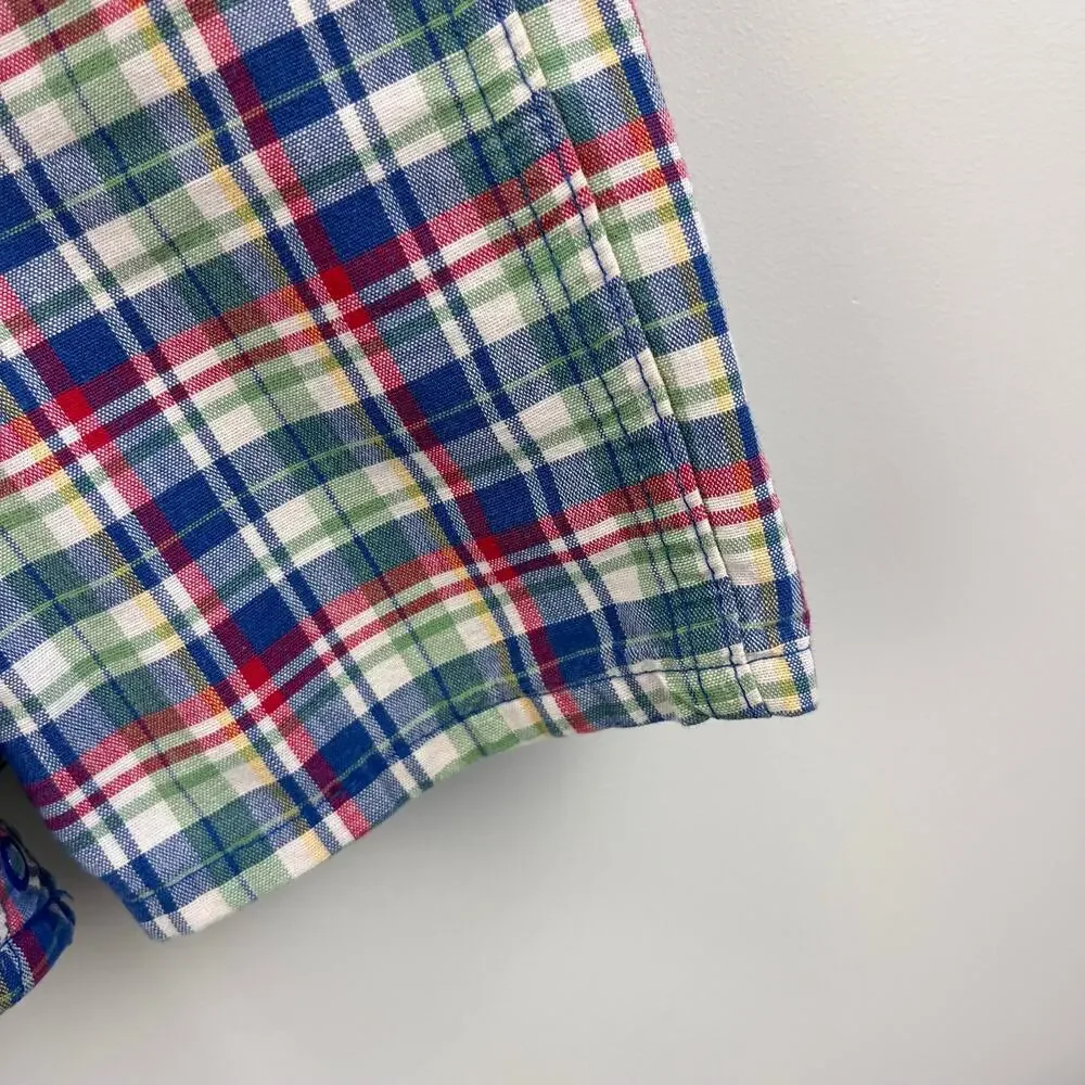 Vintage OshKosh B'gosh Plaid Shortalls 24 Months USA