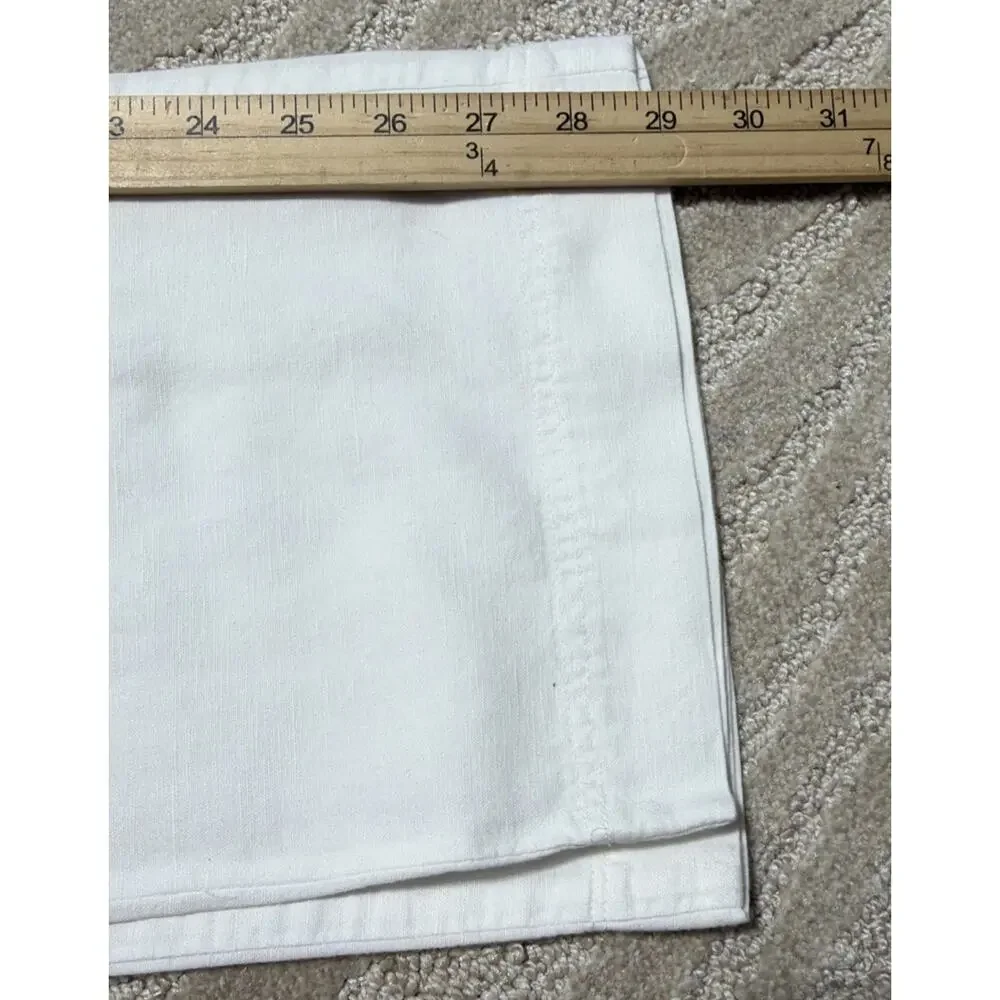 Banana Republic Martin Fit Linen Blend Belted Pants White Size 4 Beach Summer