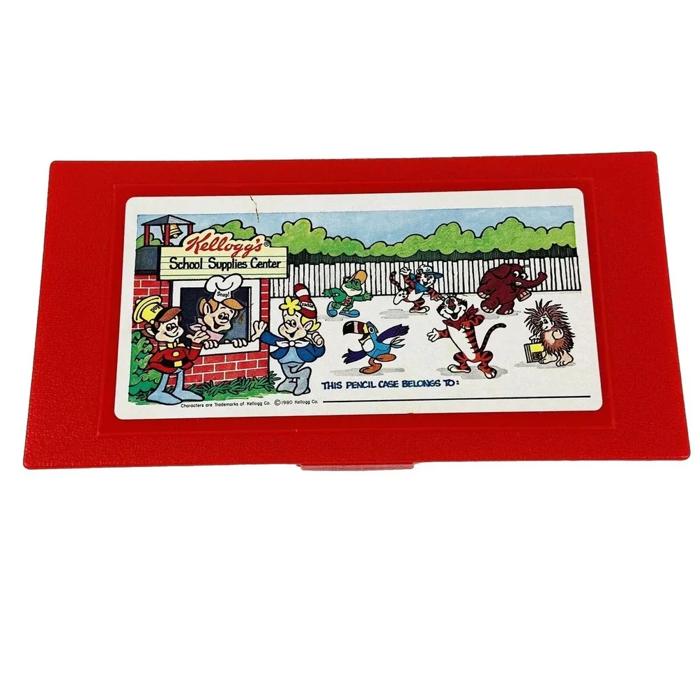 Vintage Kellogg's Pencil Box Cereal Snap Crackle Pop Toucan Sam Empire USA 1980