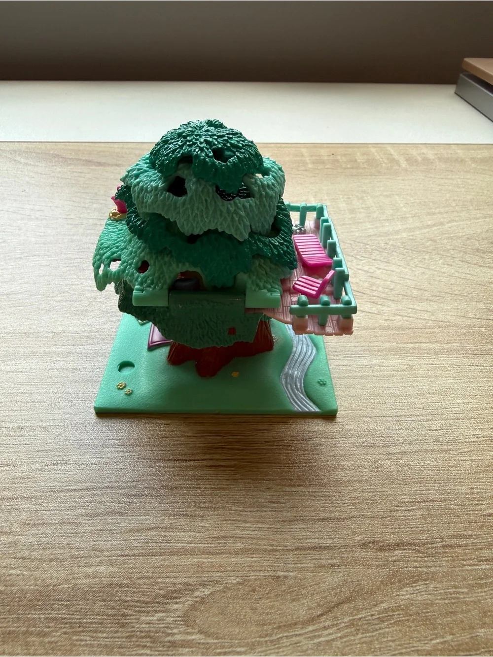 Kids Treehouse Playset Toy - Green and Pink