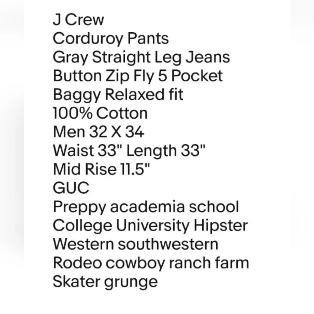 J. Crew crew corduroy
