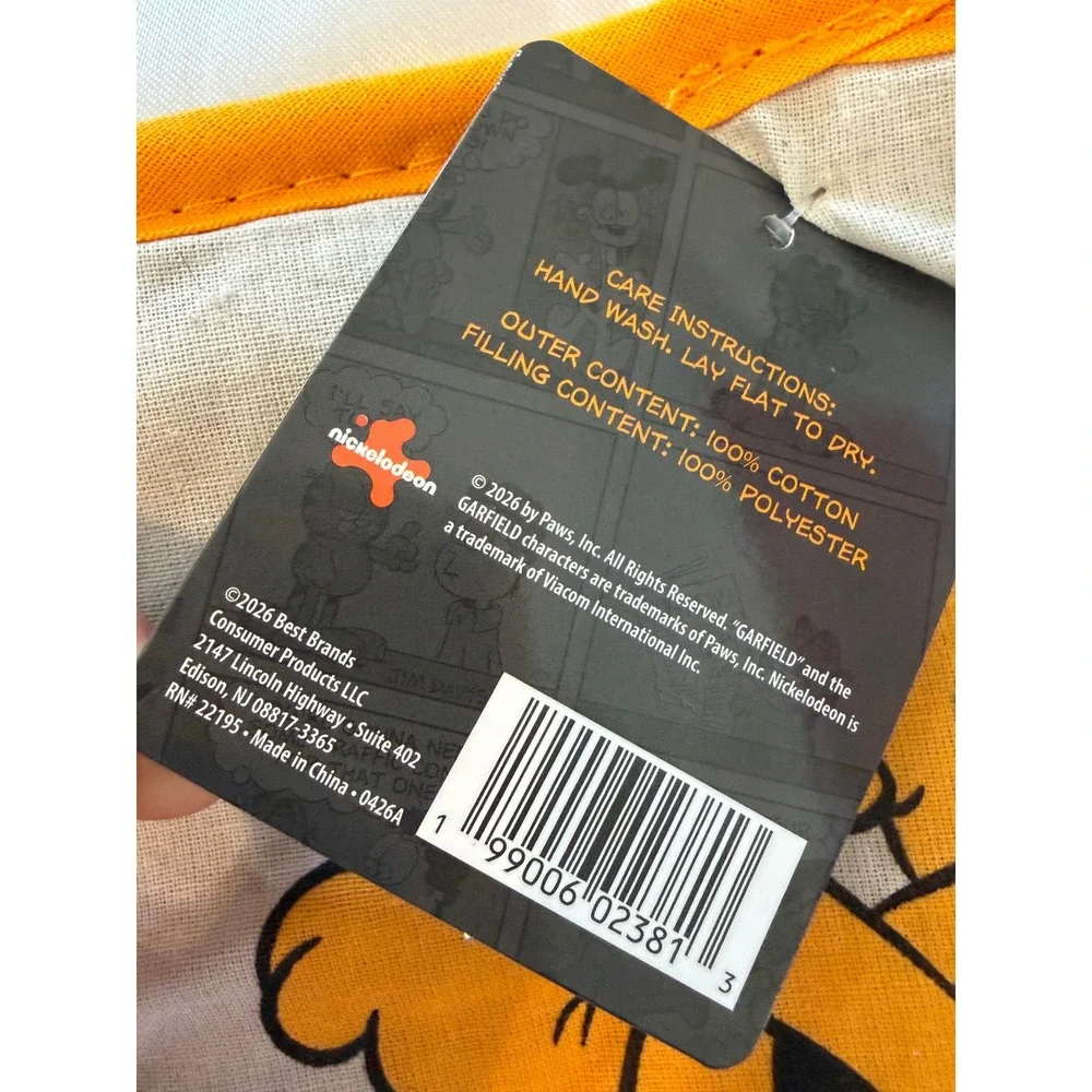 Garfield Never Trust A Smiling Cat Pot Holder Orange Nickelodeon Kitchen NWT