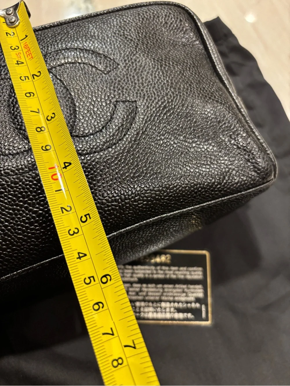 CHANEL caviar leather