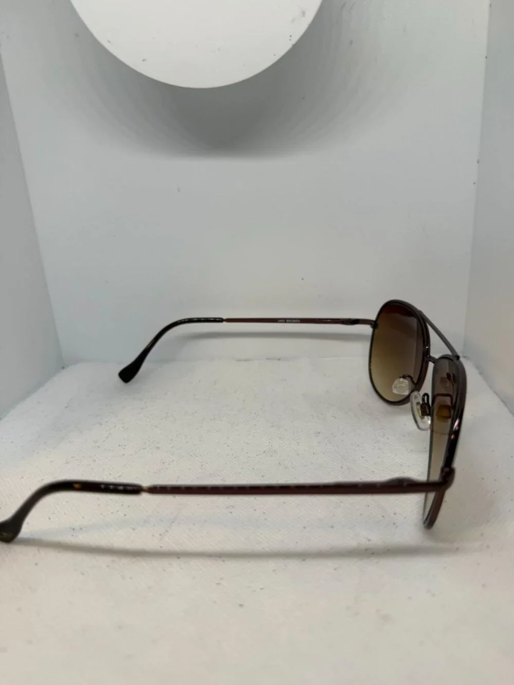 Jessica Simpson J402 Bronze Brown Gradient Aviator Sunglasses Metal Women's