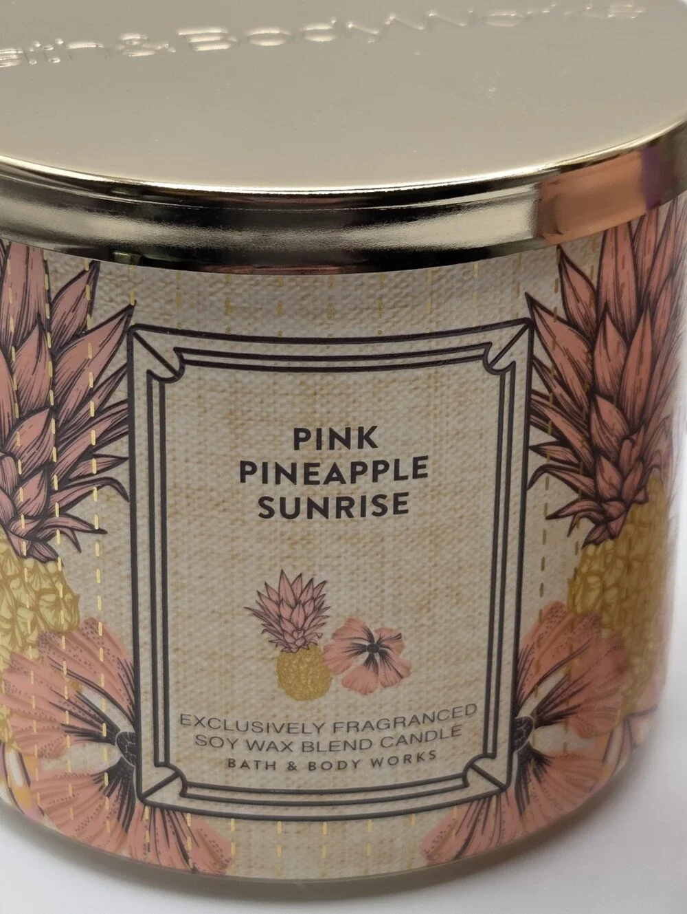 Bath & Body Works Pink Pineapple Sunrise Bundle 3PC New!♡♡