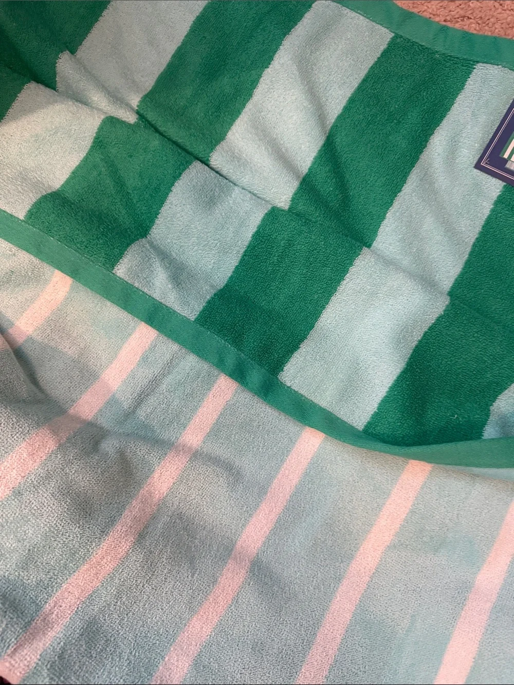 Southern Living lounging green stripes