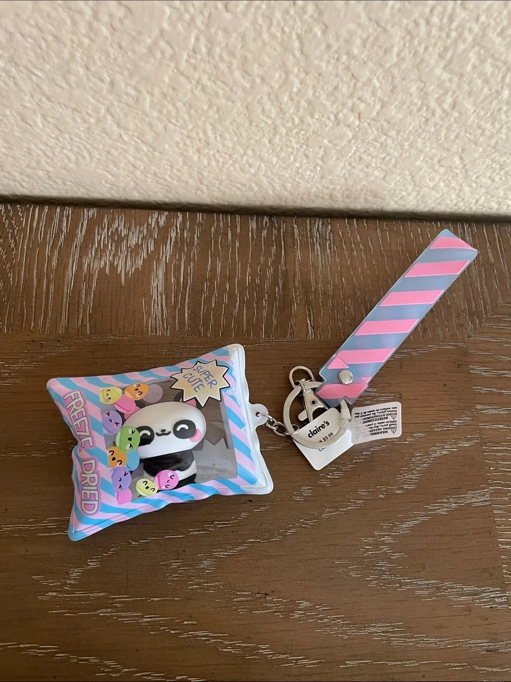💖 Pick three $15 - Claire's Pink & Blue Panda Snack Bag Keychain Wristlet
