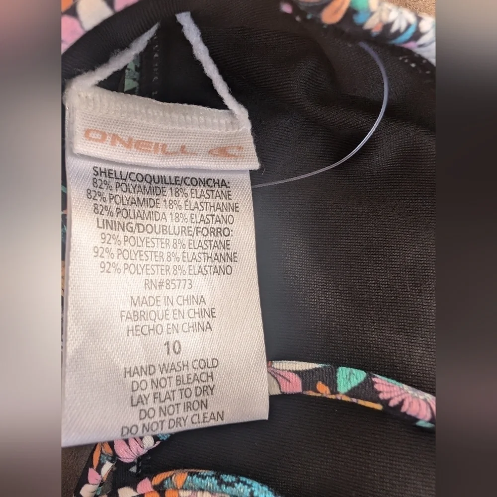 O'Neill Floral Patterned Swimwear Gils Size 10