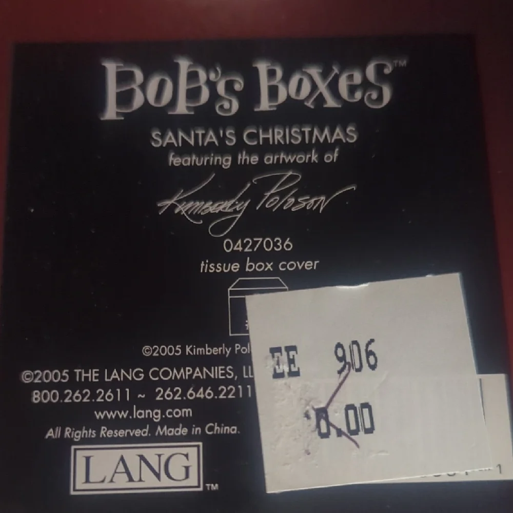 Bobs Boxes christmas tissue