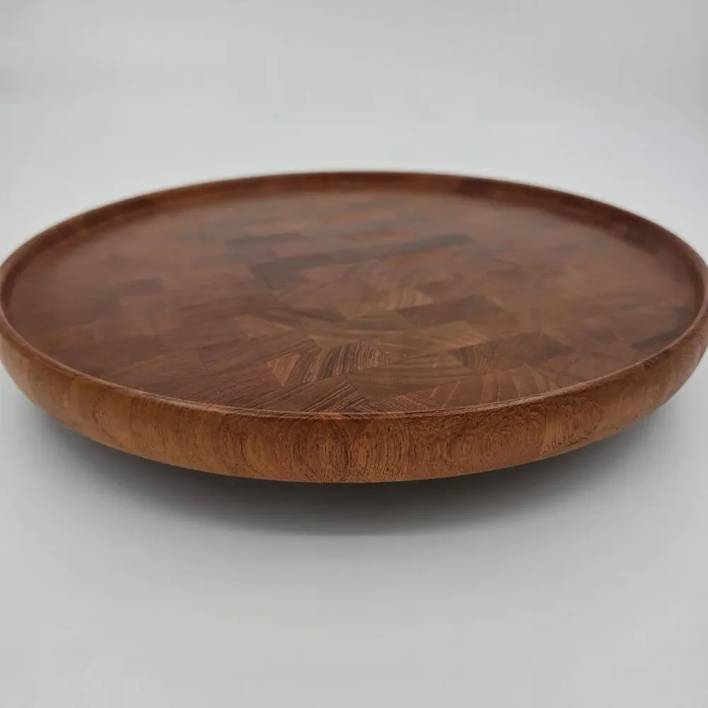 Vintage Digsmed Denmark Teak Lazy Susan Rotating Serving Board Tray Complete 304