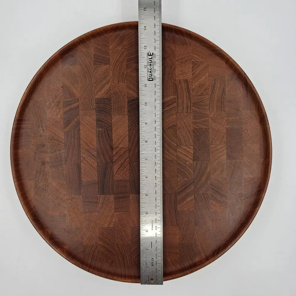 Vintage Digsmed Denmark Teak Lazy Susan Rotating Serving Board Tray Complete 304