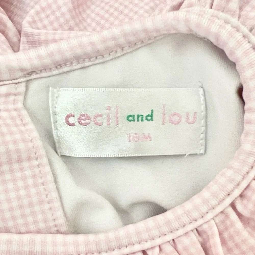 Cecil & Lou Gingham Knit Embroidered Happy Birthday Bubble