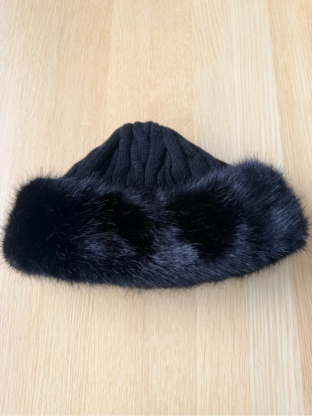 Barts Faux Fur Lined Cable Knit Hat