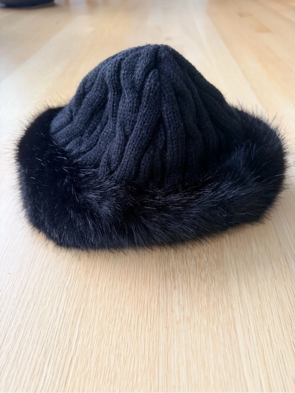 Barts Faux Fur Lined Cable Knit Hat