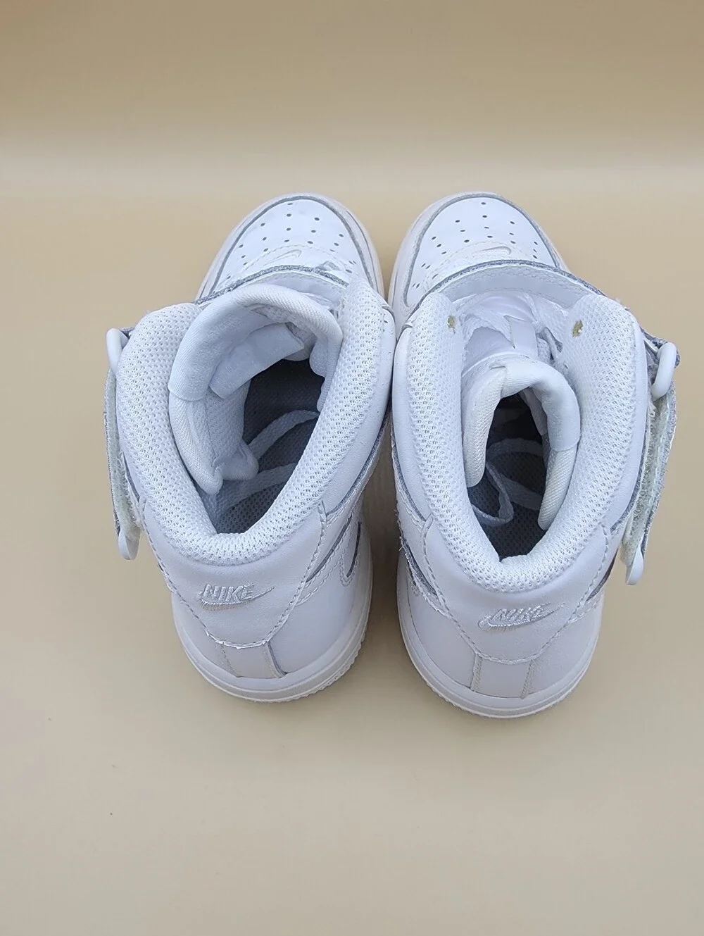 Nike Air Force 1 Mid Triple White Little Kid's Shoes Size 13C Sneakers Boys Girl