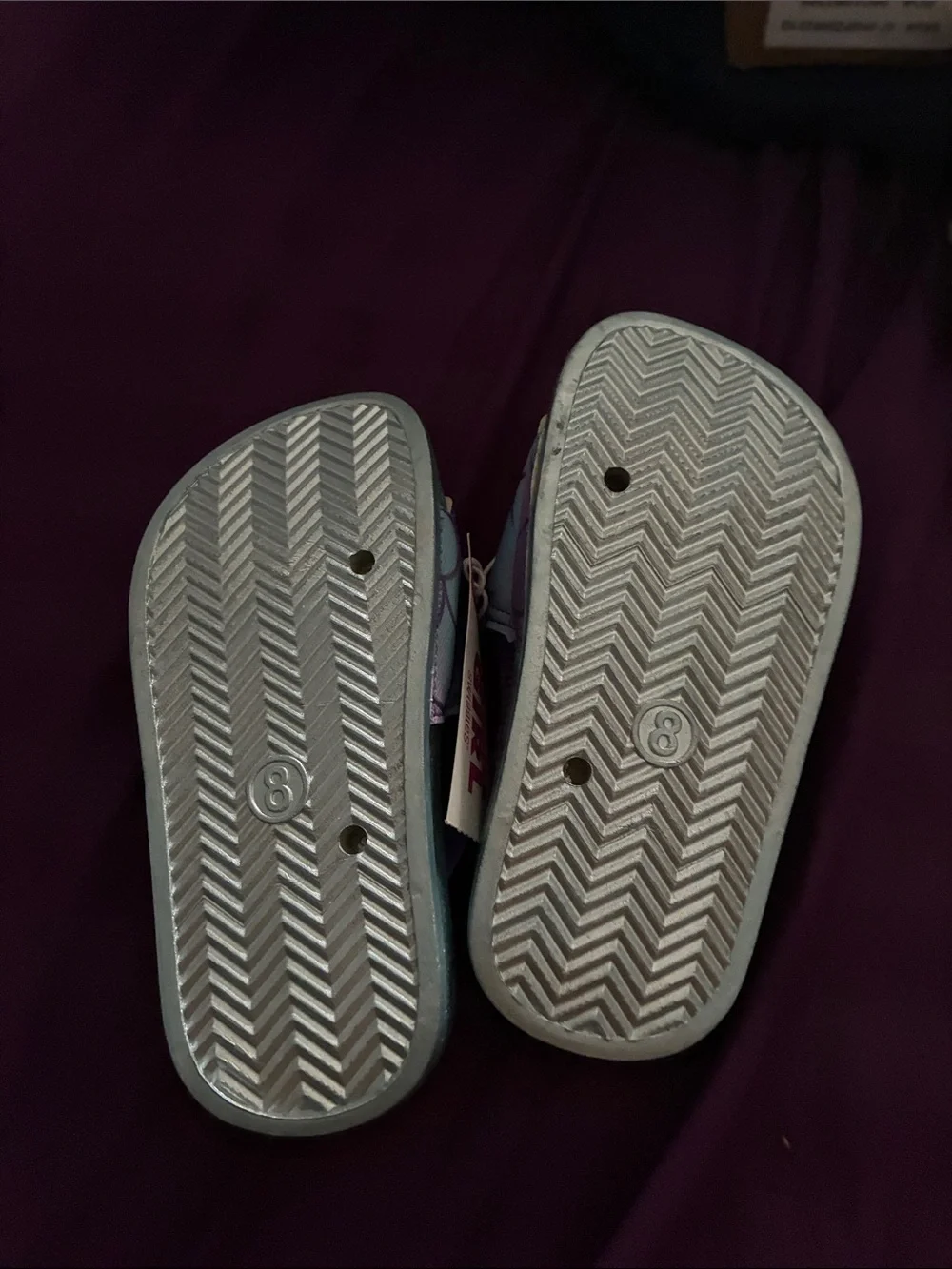 Swiggles Iridescent Purple Mermaid-Scale Slide Sandals