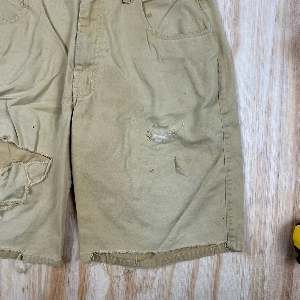VTG Levi's Silvertab Shorts Men‎ FITS 32Mustard Yellow Thrashed Distress Worn