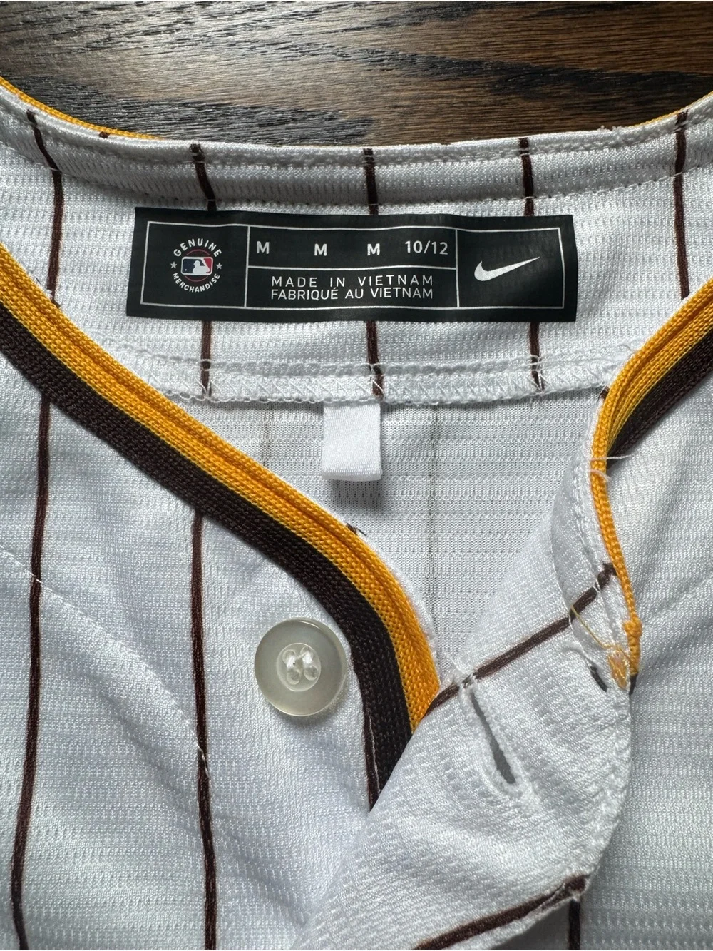 Nike Padres White Pinstripe Baseball Jersey (Tatis Jr #23)