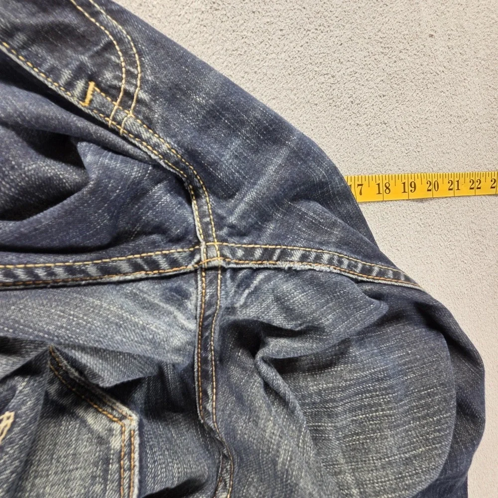 Vintage Levis 504 Jeans Mens Blue Straight Engineered Altered Hem Fits 31x30