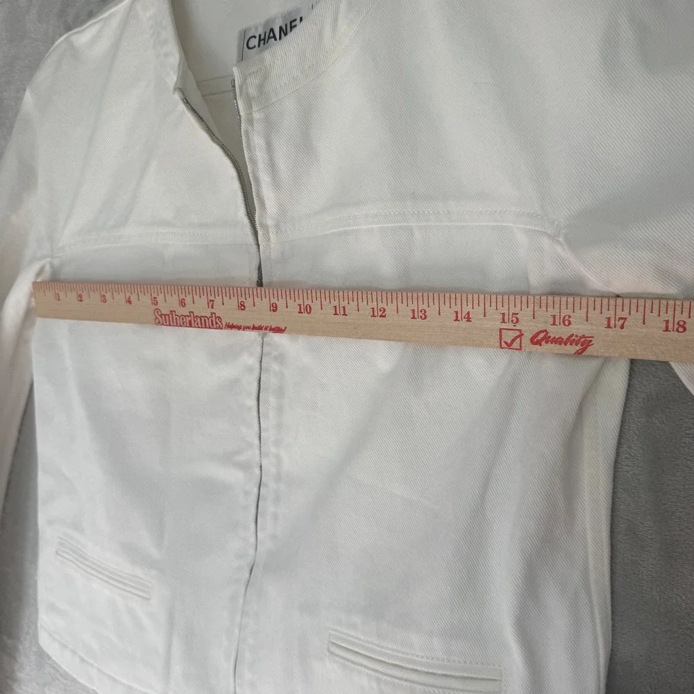 CHANEL white cotton
