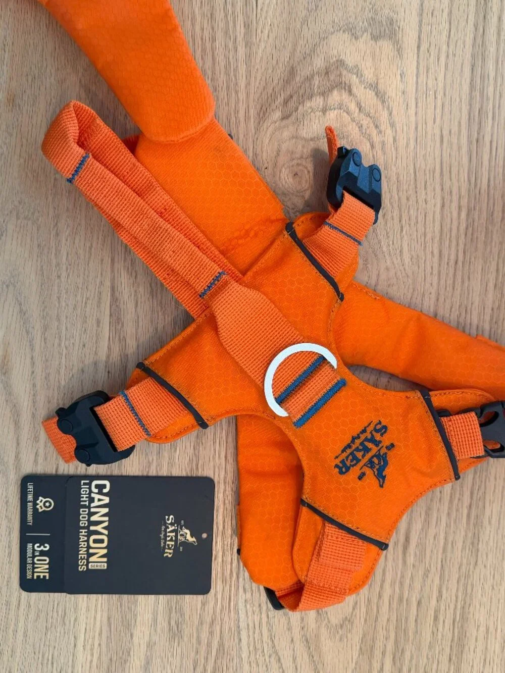 Saker Canyon Light Core Dog Harness — Size M Outback Orange