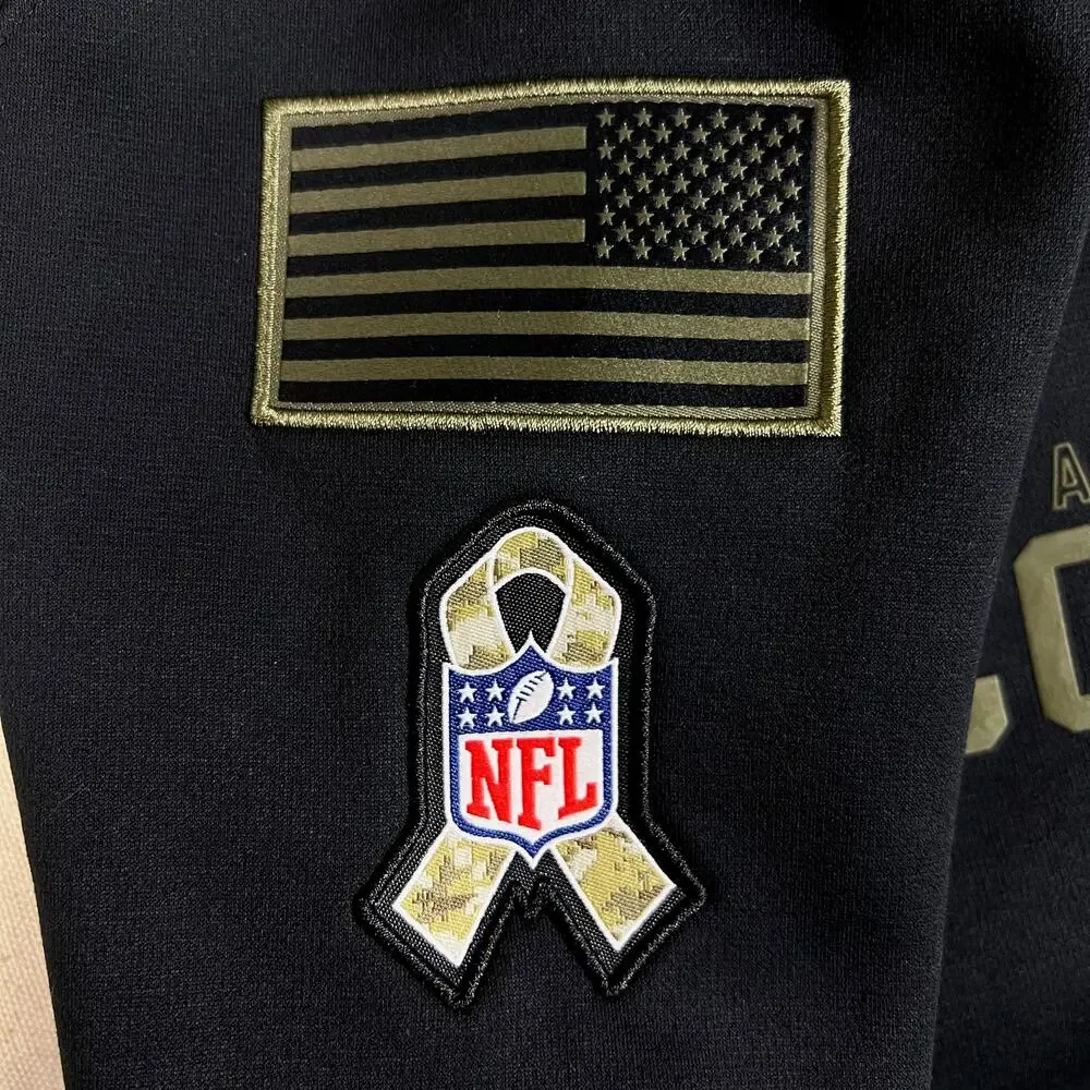 Nike NFL Cowboys Hoodie Youth XL Adult S M Dri Fit Salute Service Black On Field