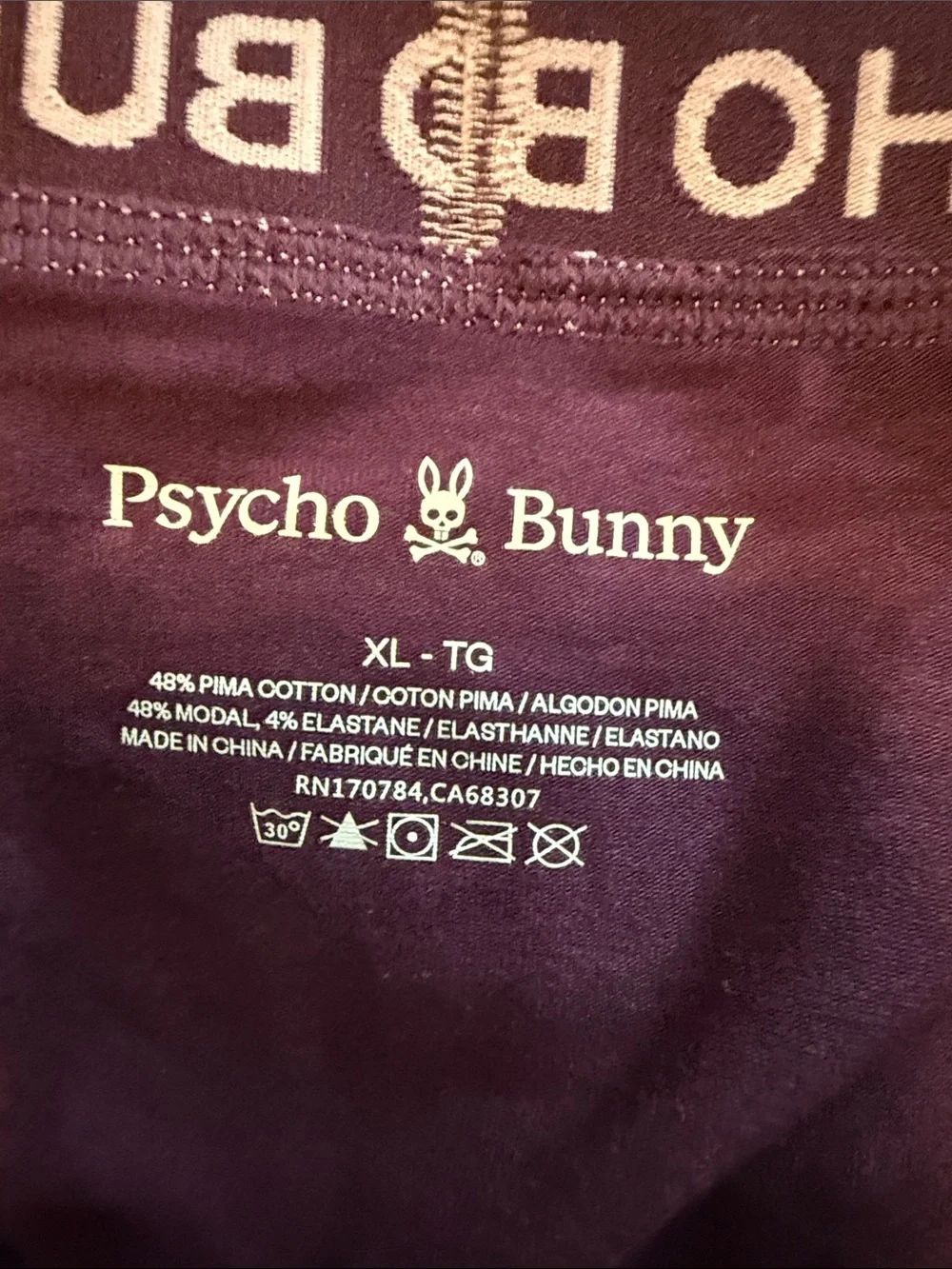 Psycho Bunny repeat logo