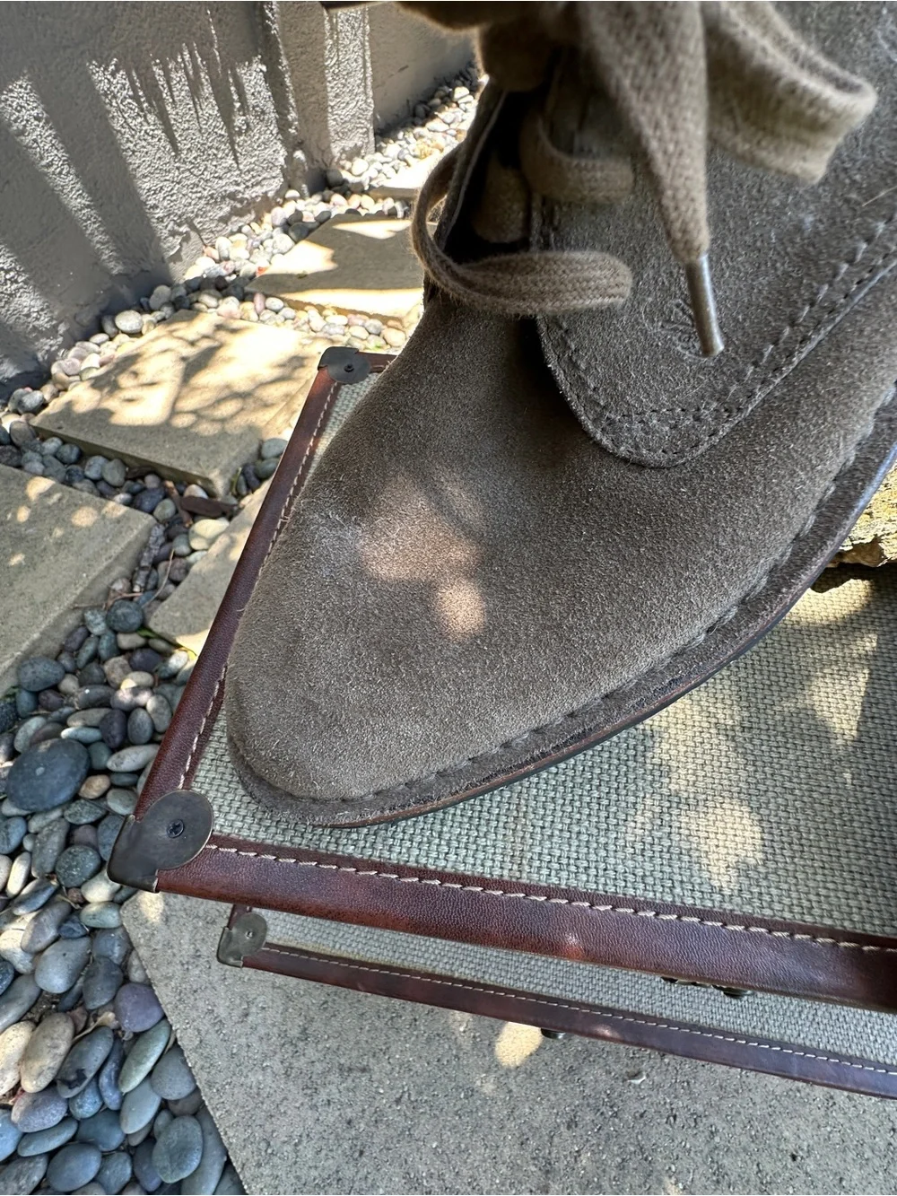 John Varvatos, Men’s Suede Chukka Boots in Taupe/Brown - Casual Lace-Up