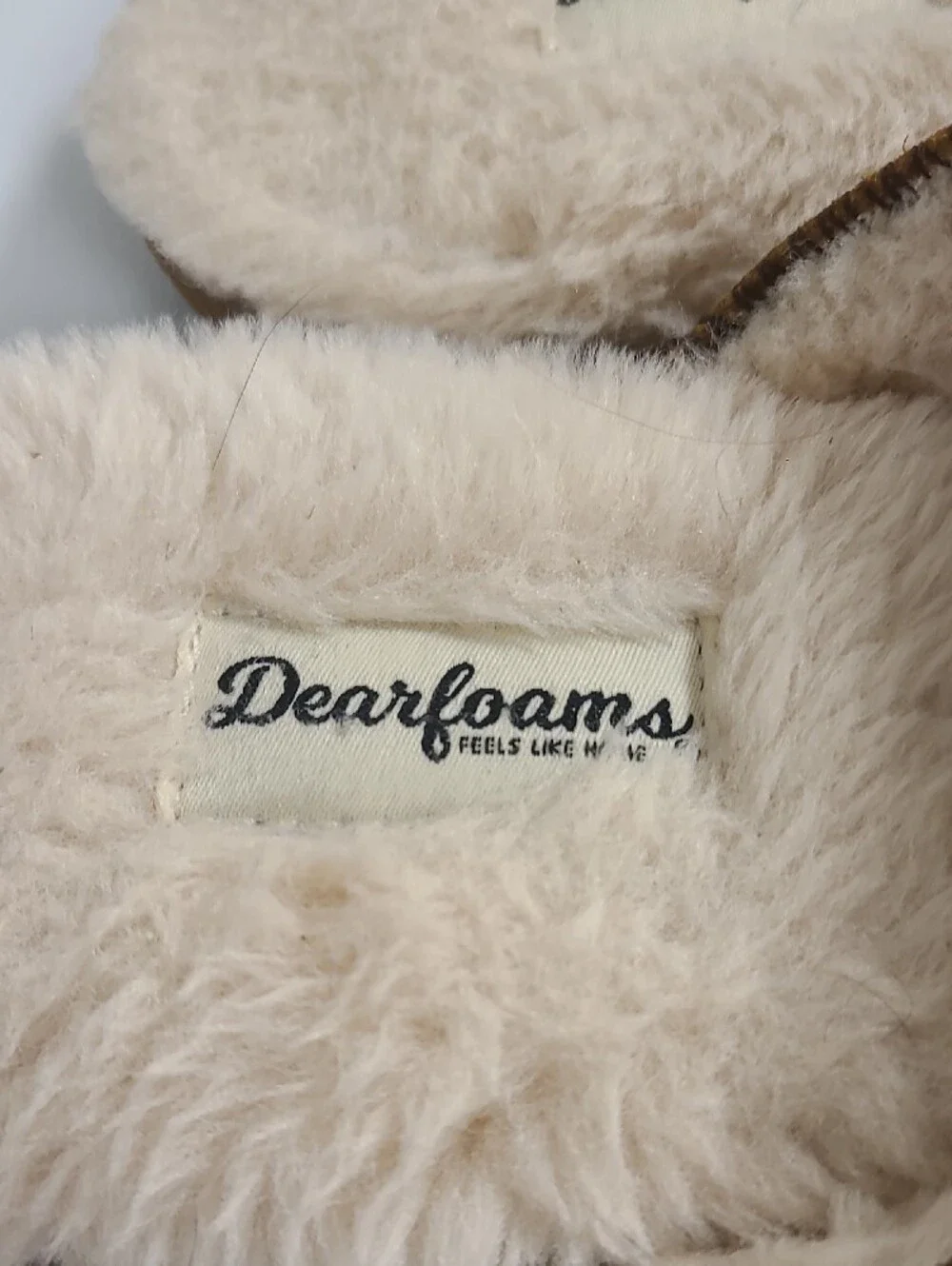 Dearfoams Brown Suede Shearling-Lined Slip-On Loafers - Size 11