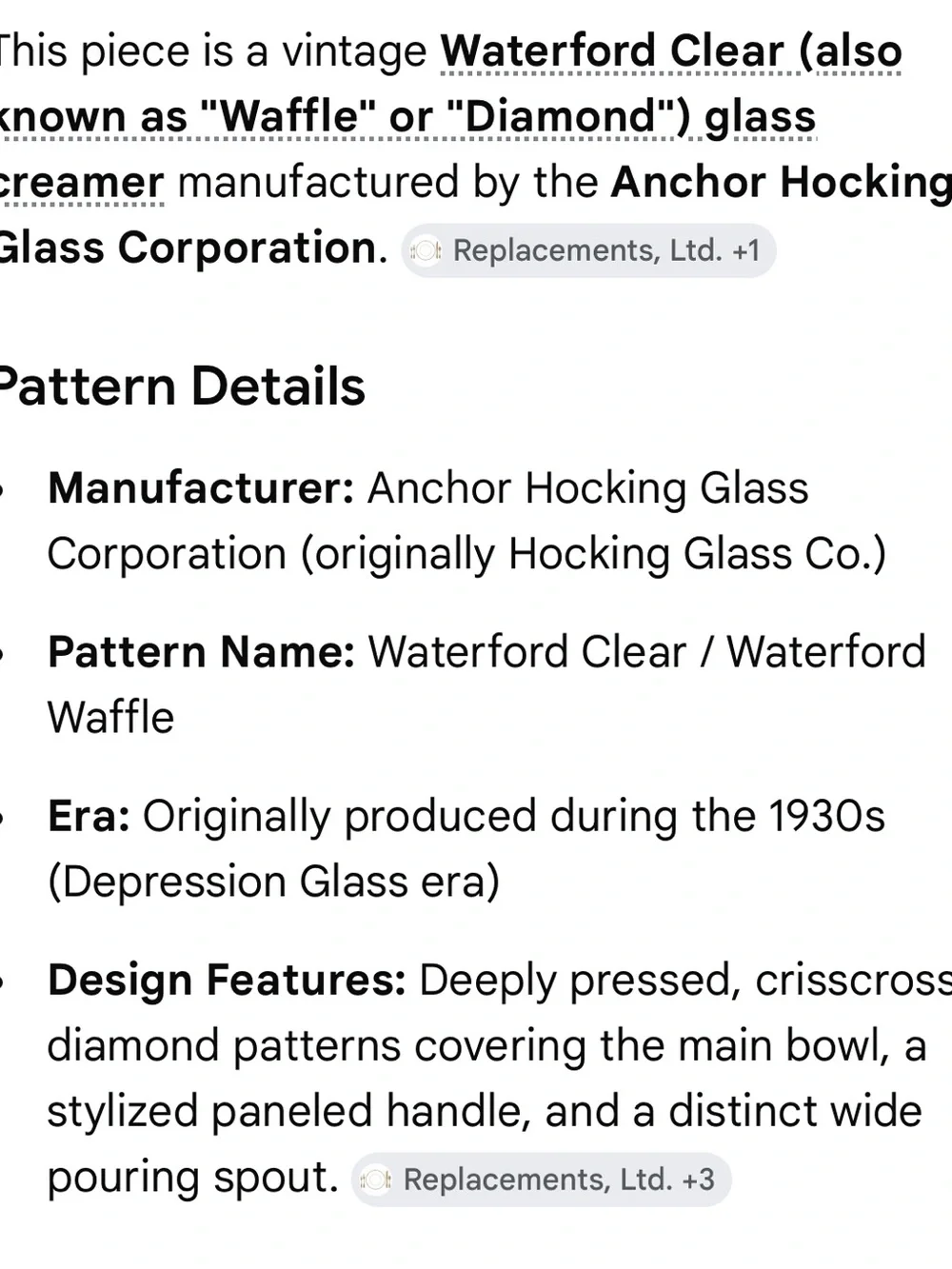 N/A waterford clear