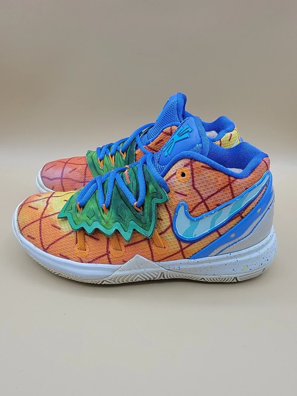 Spongebob Squarepants X Nike Kyrie 5 Pineapple Little Kids Shoes Size 12C Orange
