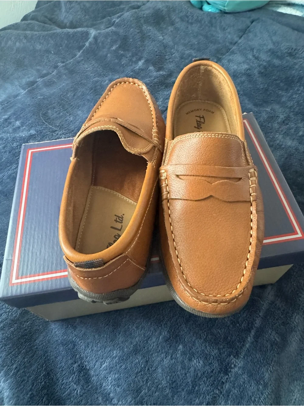 Tan Leather Penny Loafers