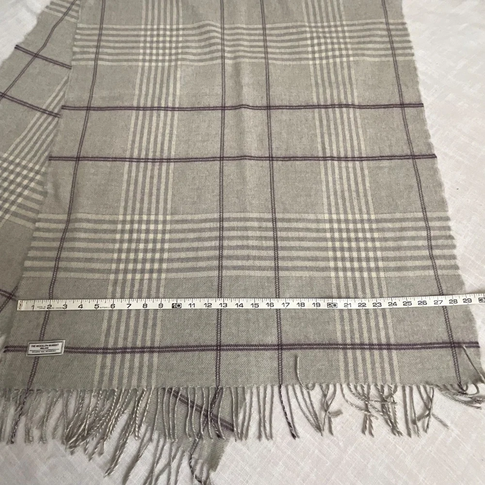 The Woollen Market Ireland 100%Merino Wool Throw Blanket Wrap Shawl 29”x78”NWOT