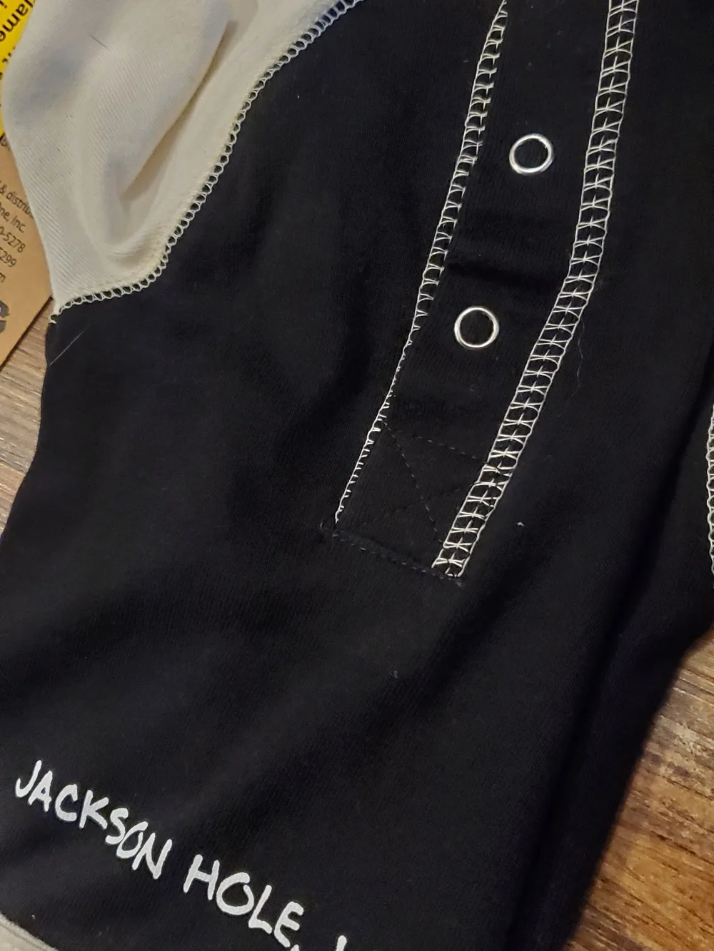 Lazy One Black and White Jackson Hole Bear Pocket Pajama Set