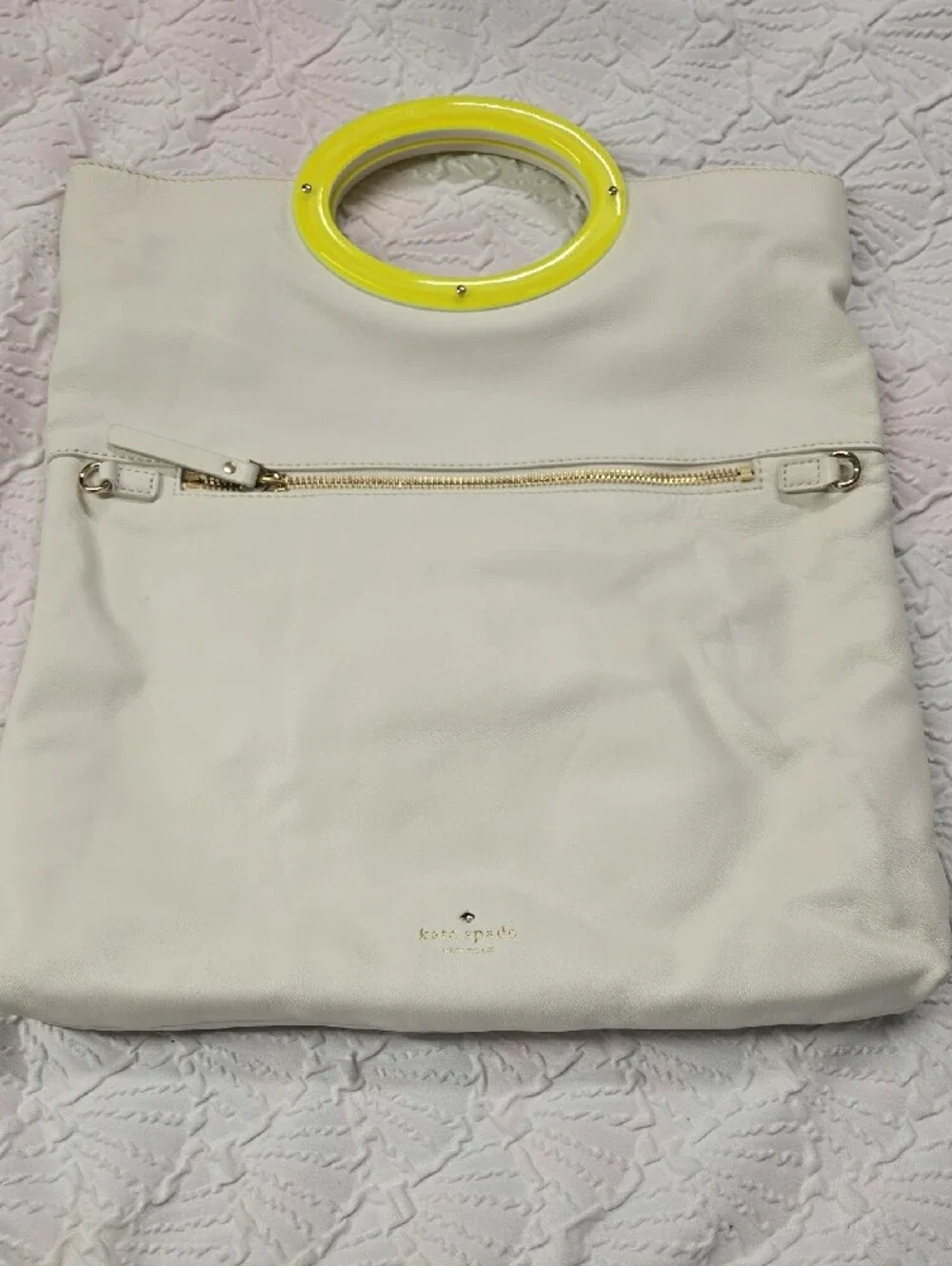 kate spade creme leather