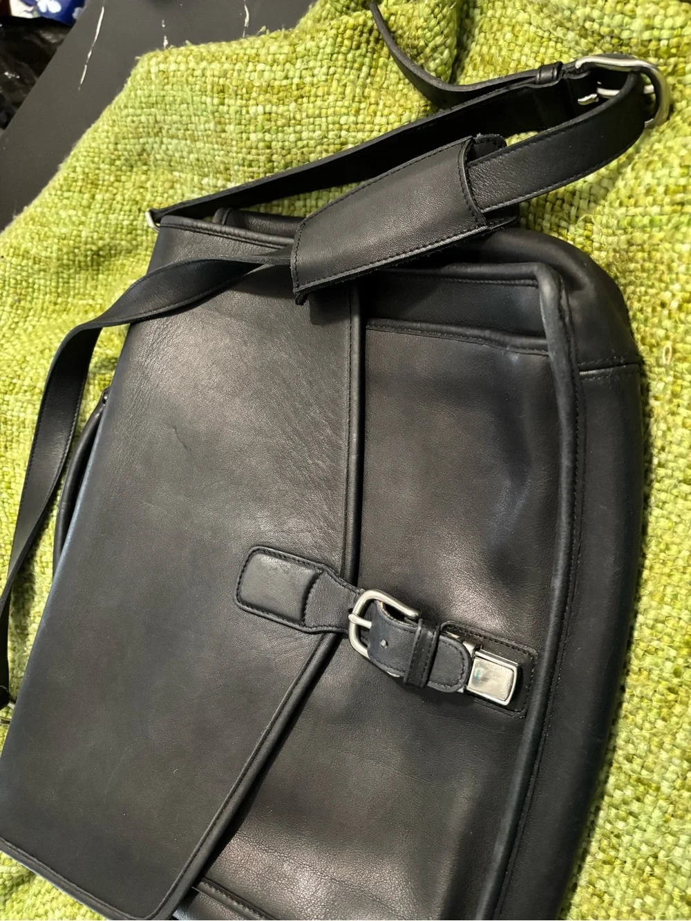 Vintage Coach Messenger Classic Black Leather  Briefcase - Premium Work Bag