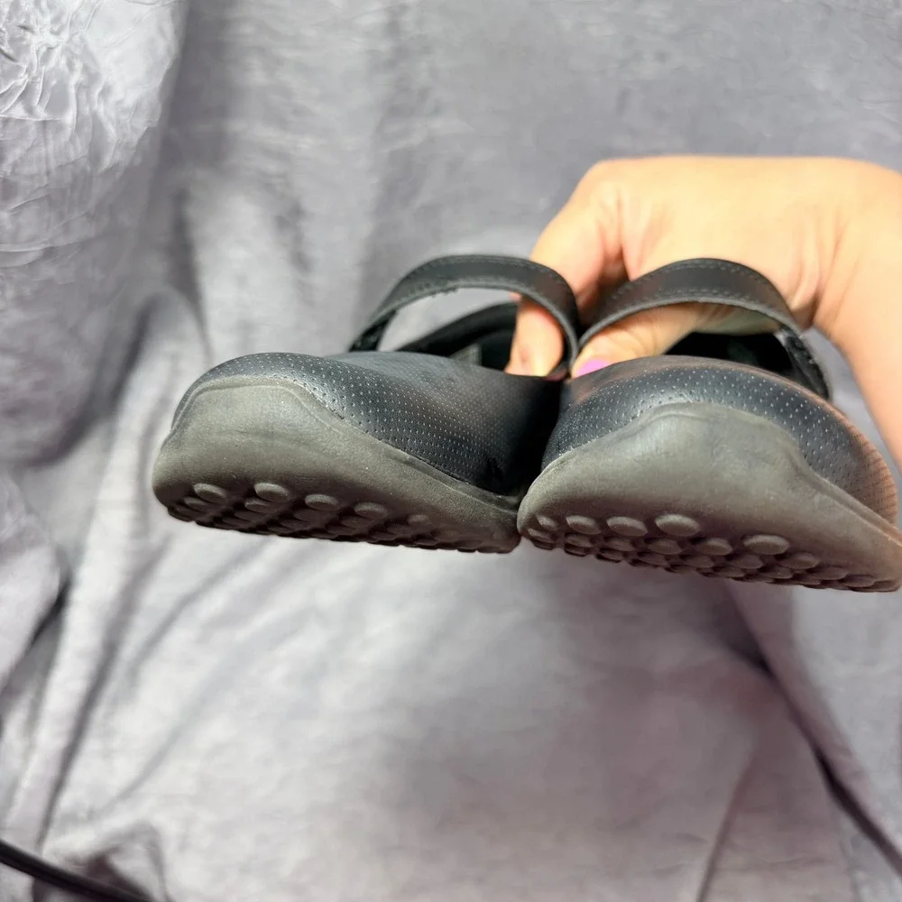 Skechers Kids Microburst 2.0 Be Nice Black Leather Mary Jane Shoes 2.5Y