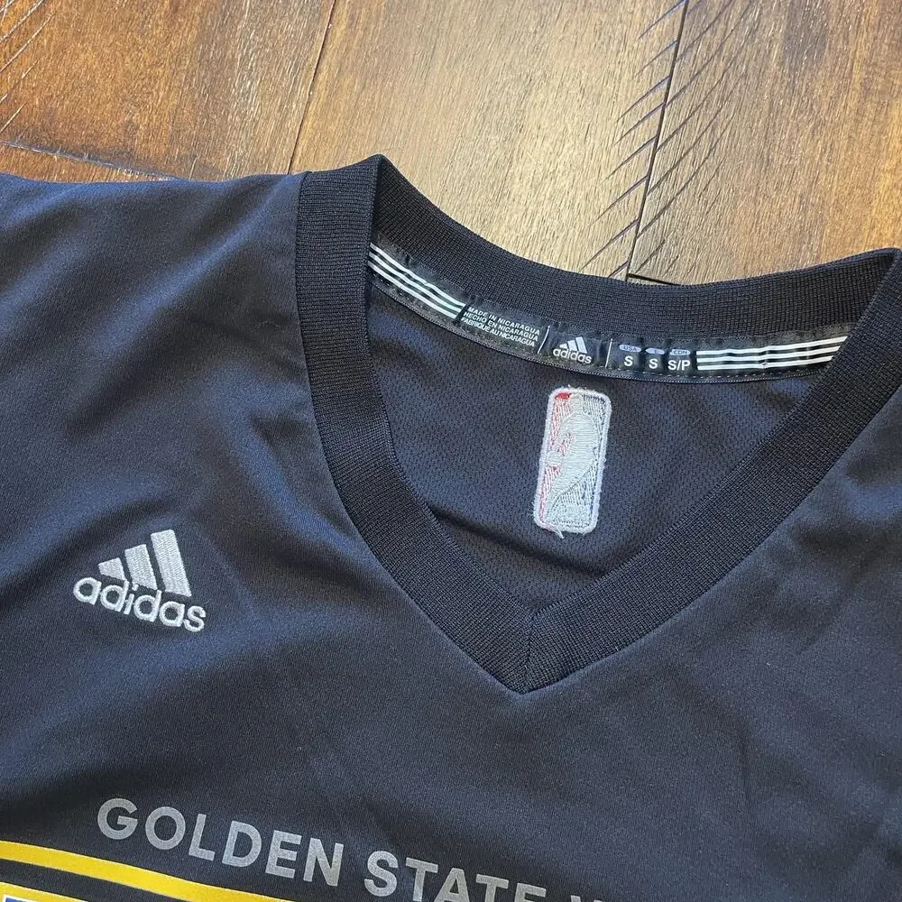 Golden State Warriors Jersey Mens Small NBA Champs 2015 Adidas Curry 30 Black