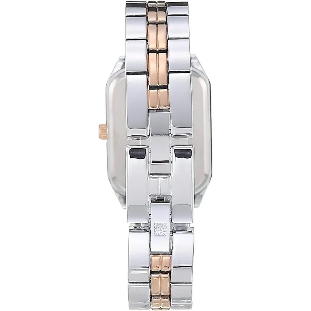 Women's Rose Gold Silver Stainless Steel Water Resistant Bracelet Watch