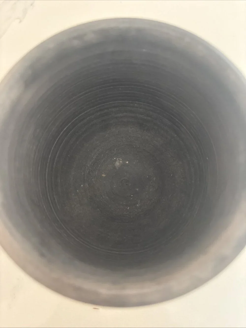 Dark Green Metallic ‘McKenzie’ Raku Pottery Vase Planter 5.5 Tall, 4.5” Wide