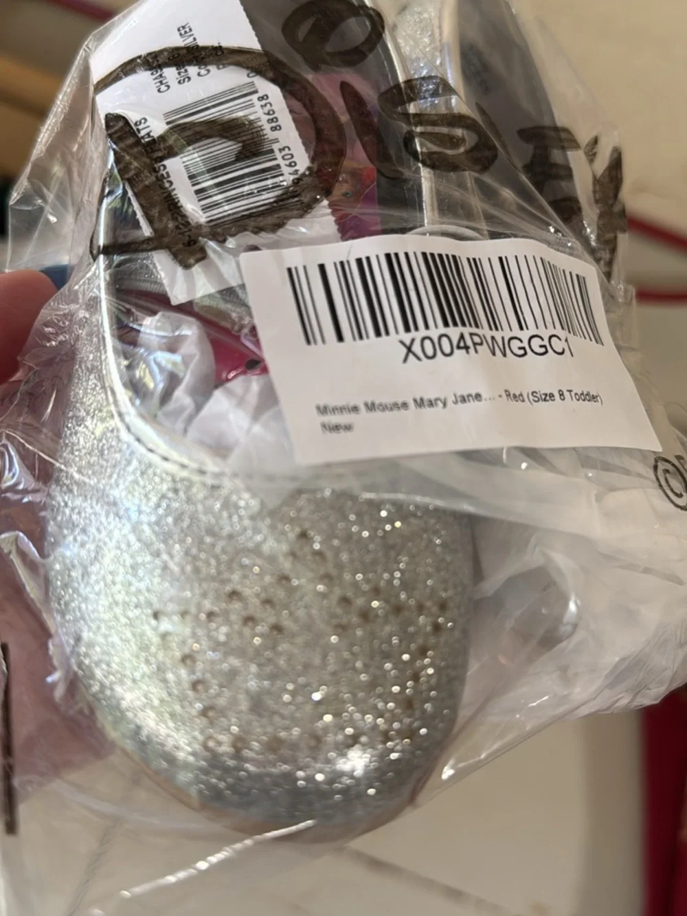 *NWT Disney Princess Toddler Silver Glitter Shoes